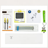 6-in-1 Premium Gadget Combo – Series 10 Watch, Air Pro 2, Premium Extra Strap, 4 in 1 Fast Charging Cable, Silicon Cover & Styles Keychain