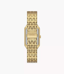 Fossil-Rectangle-Two Tone Gold-White