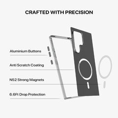 Samsung Anti Yellow MagSafe Transparent Clear Case – 🎁 4 Items Included
