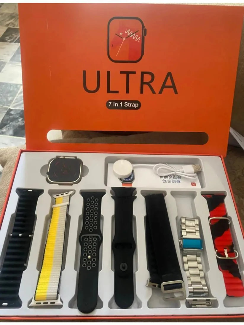 Ultra Smartwatch with 7 in 1 Strap