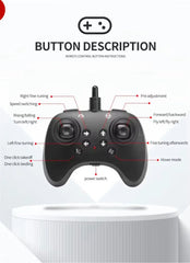 RC Fighter Drone with 360° Stunts, One-Key Takeoff, LED Lights, Hover Mode